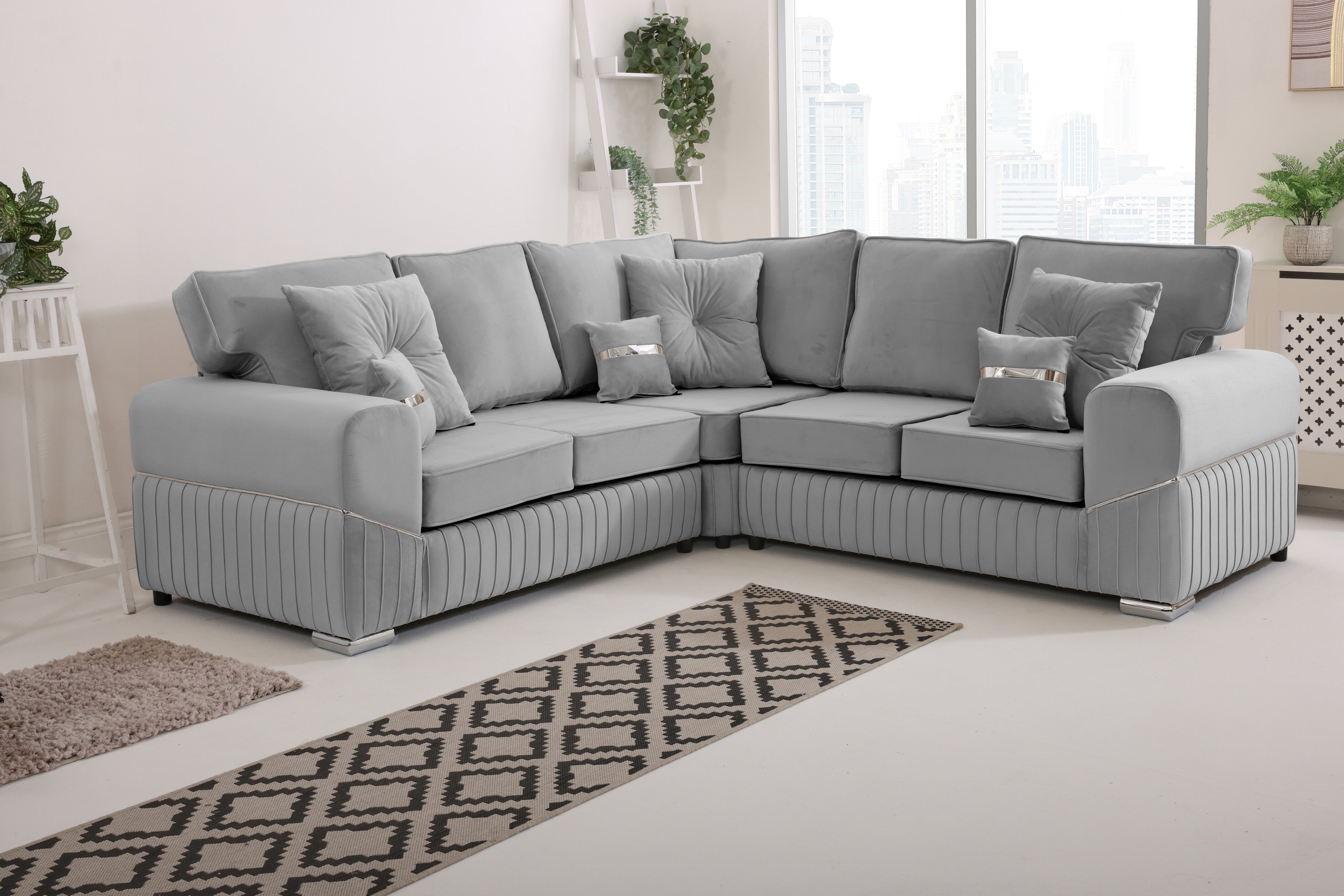 Marenza Corner Fullback - 2c2 - Bolster / Buttoned Cushions