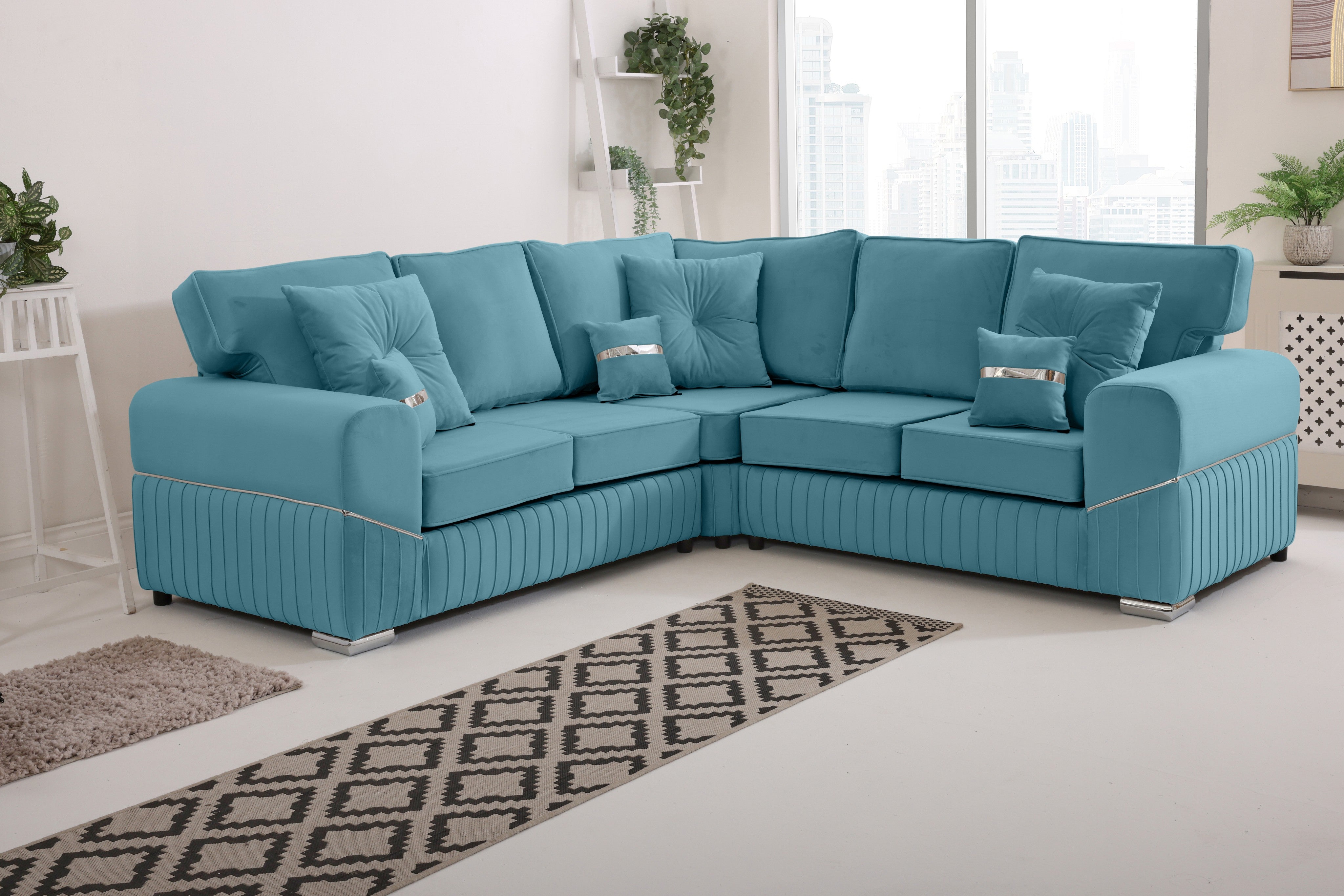 Marenza Corner Fullback - 2c2 - Bolster / Buttoned Cushions