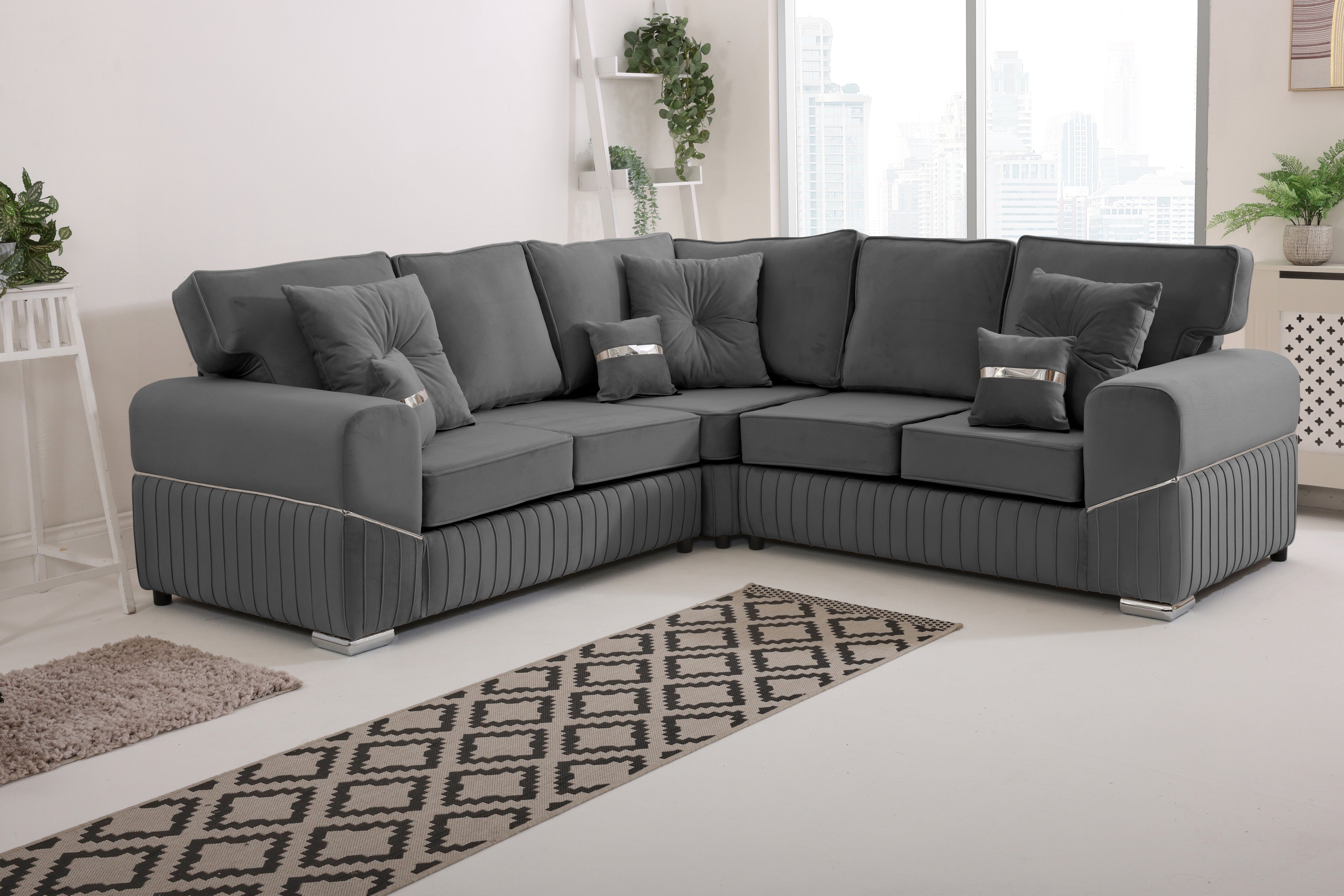 Marenza Corner Fullback - 2c2 - Bolster / Buttoned Cushions