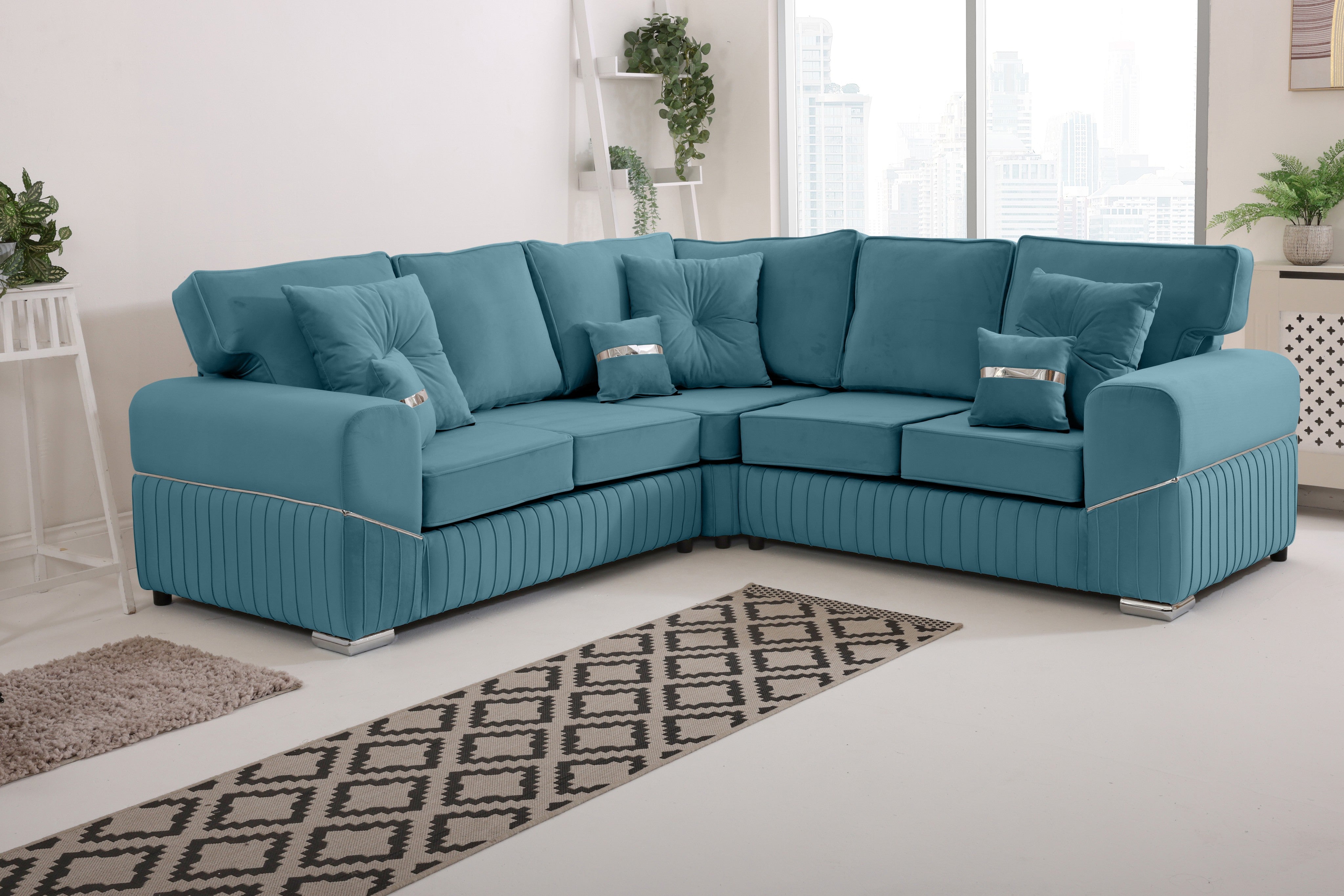 Marenza Corner Fullback - 2c2 - Bolster / Buttoned Cushions