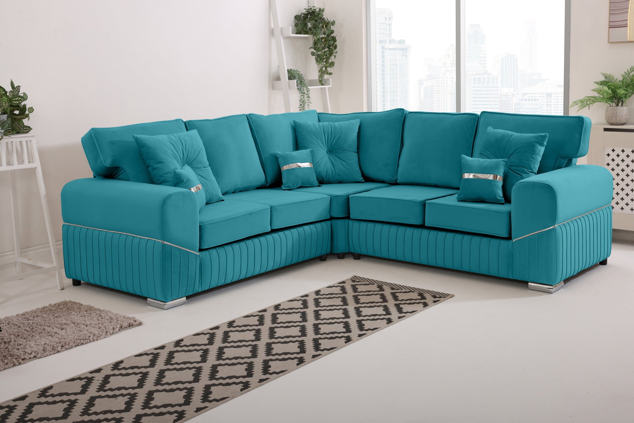 Marenza Corner Fullback - 2c2 - Bolster / Buttoned Cushions