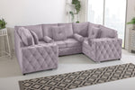 Sikara U Shape 6 Seater - Plush Velvet Fullback