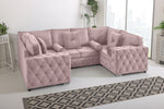 Sikara U Shape 6 Seater - Plush Velvet Fullback