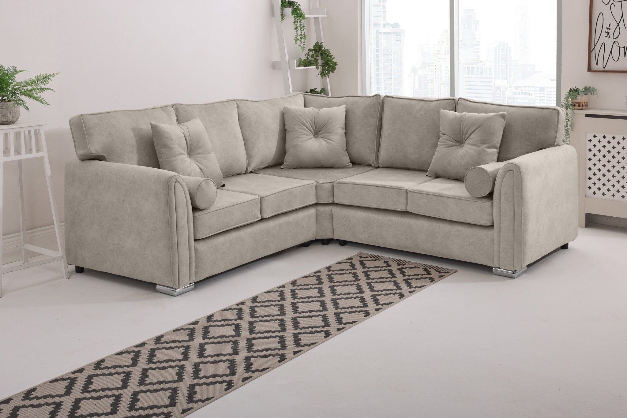 Caelan  Corner Fullback - Bolster / Buttoned Cushions