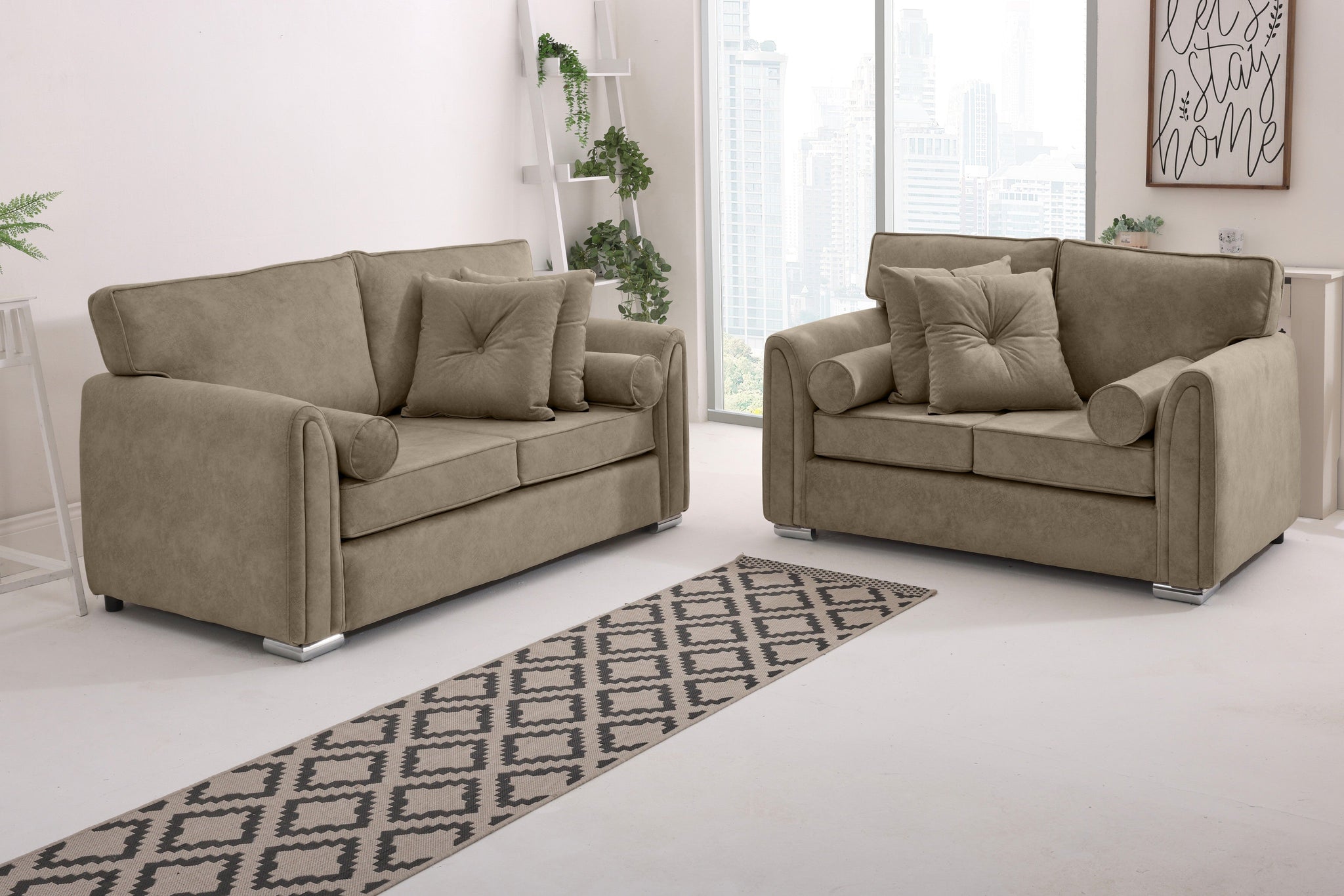 Caelan  3+2 Fullback - Bolster / Buttoned Cushions