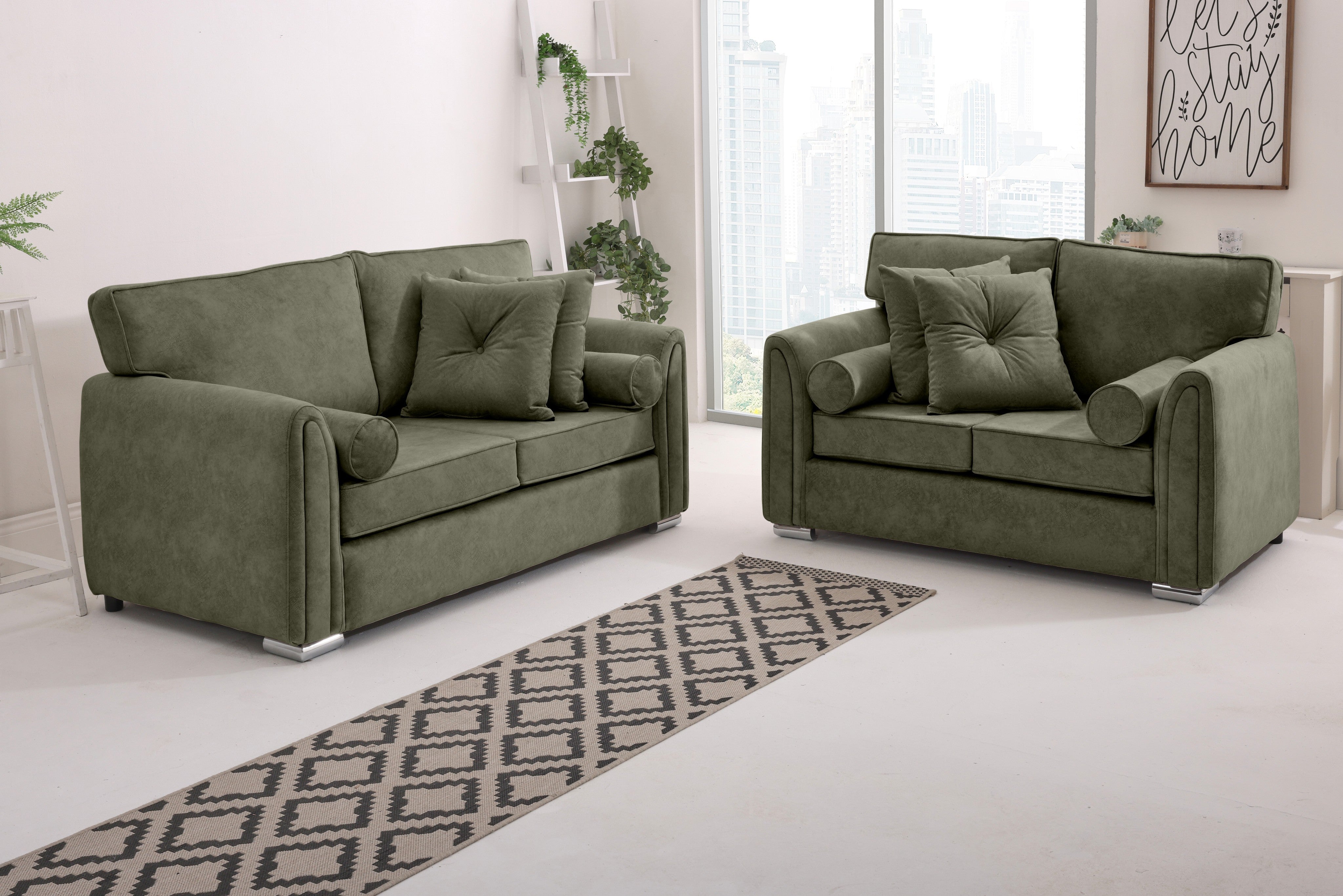 Caelan  3+2 Fullback - Bolster / Buttoned Cushions