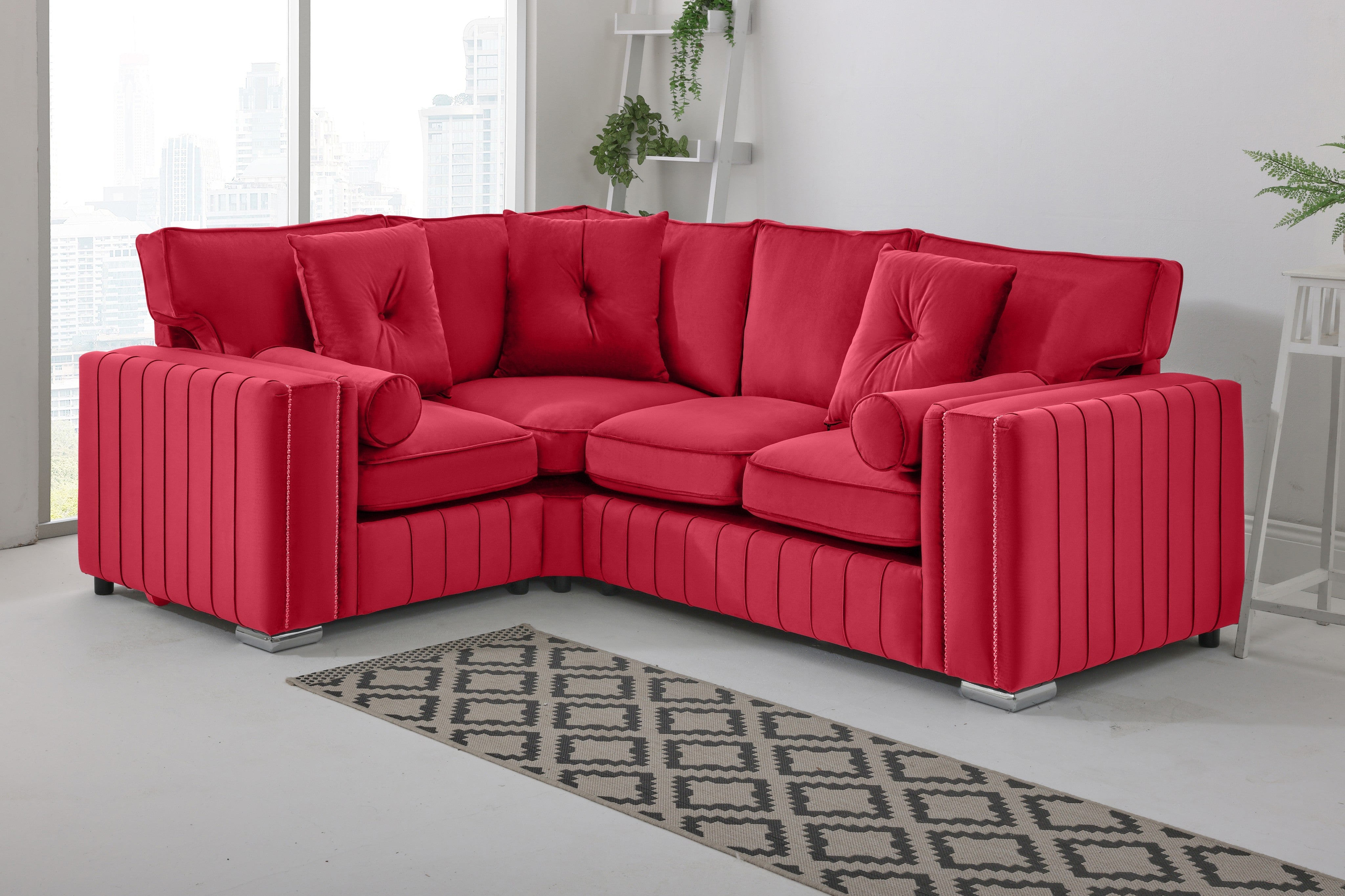 Lyra Corner Fullback - 1c2 + Bolster / Buttoned Cushions