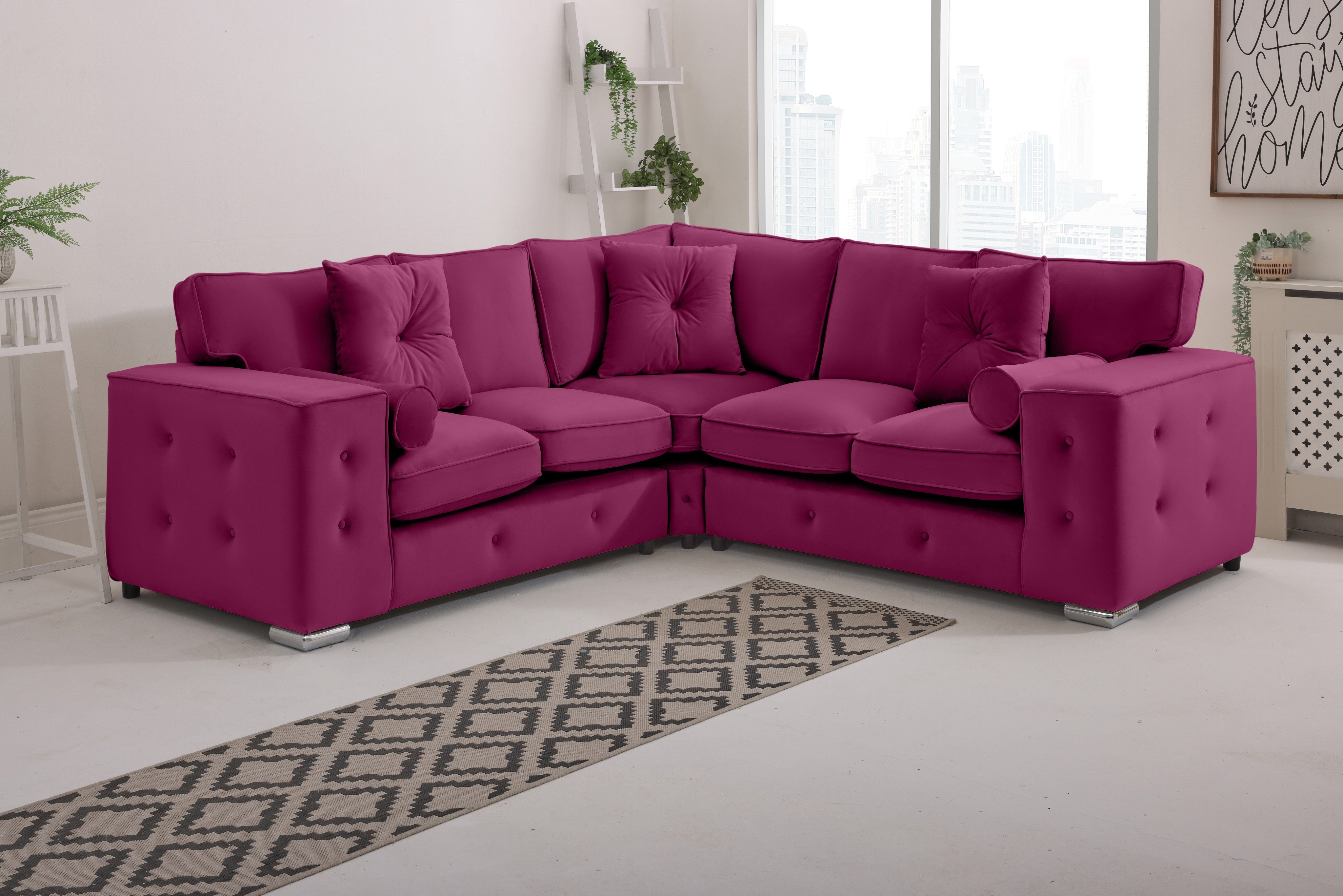 Callen Corner Fullback - 2c2 + Bolster / Buttoned Cushions