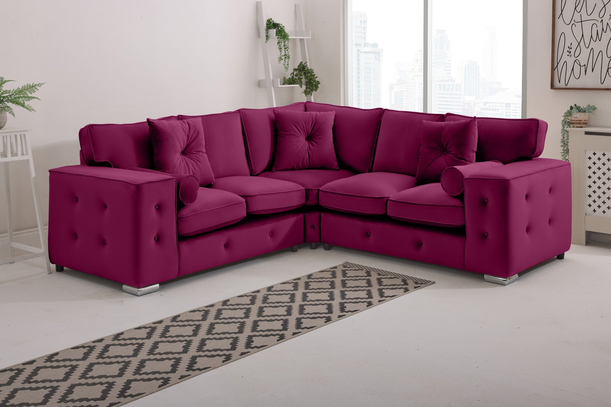 Callen Corner Fullback - 2c2 + Bolster / Buttoned Cushions