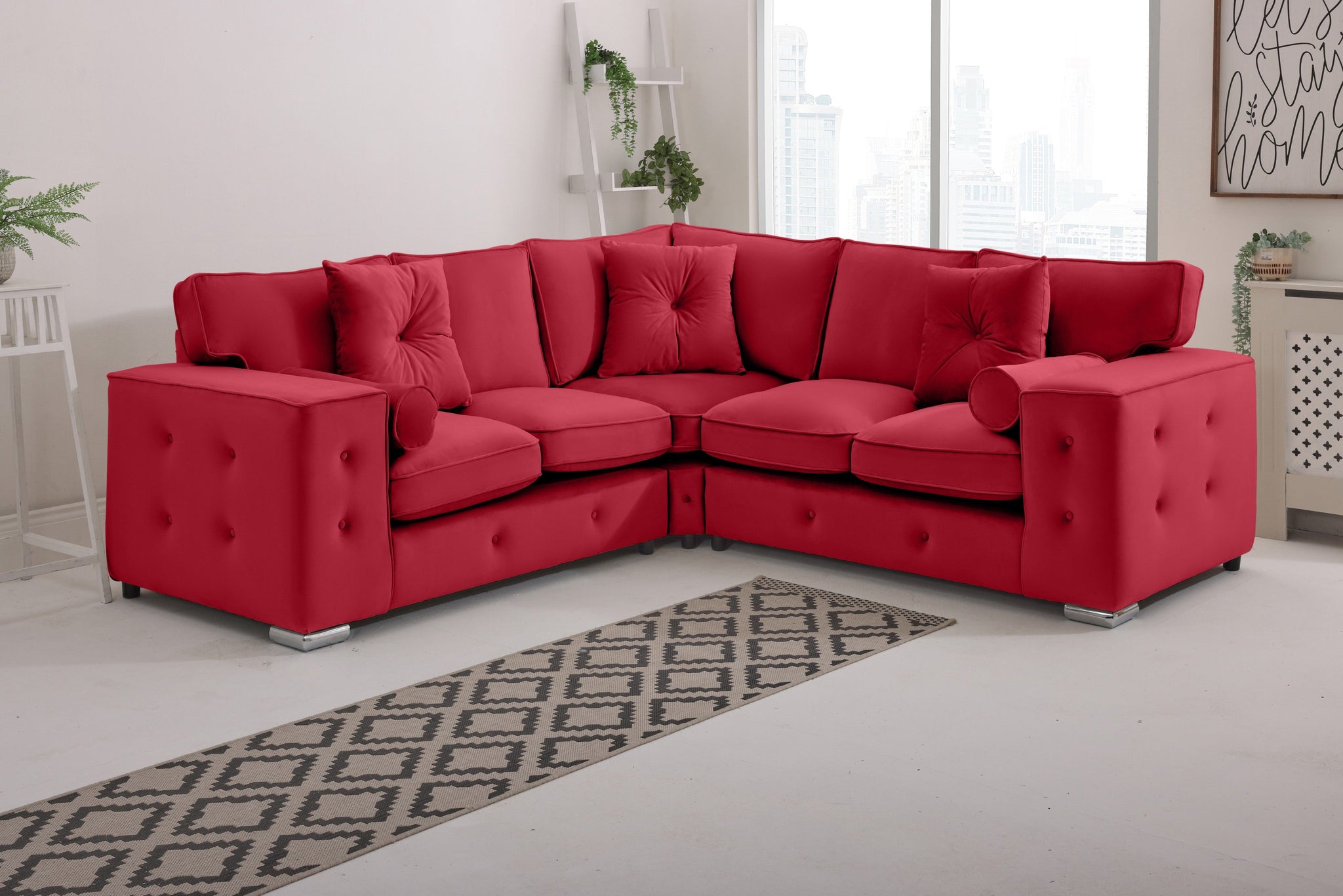 Callen Corner Fullback - 2c2 + Bolster / Buttoned Cushions