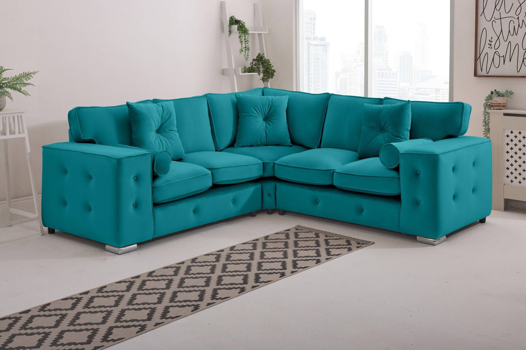 Callen Corner Fullback - 2c2 + Bolster / Buttoned Cushions