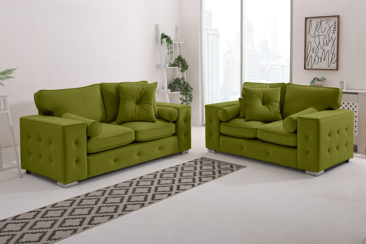 Callen 3+2 Fullback+ Bolster / Buttoned Cushions