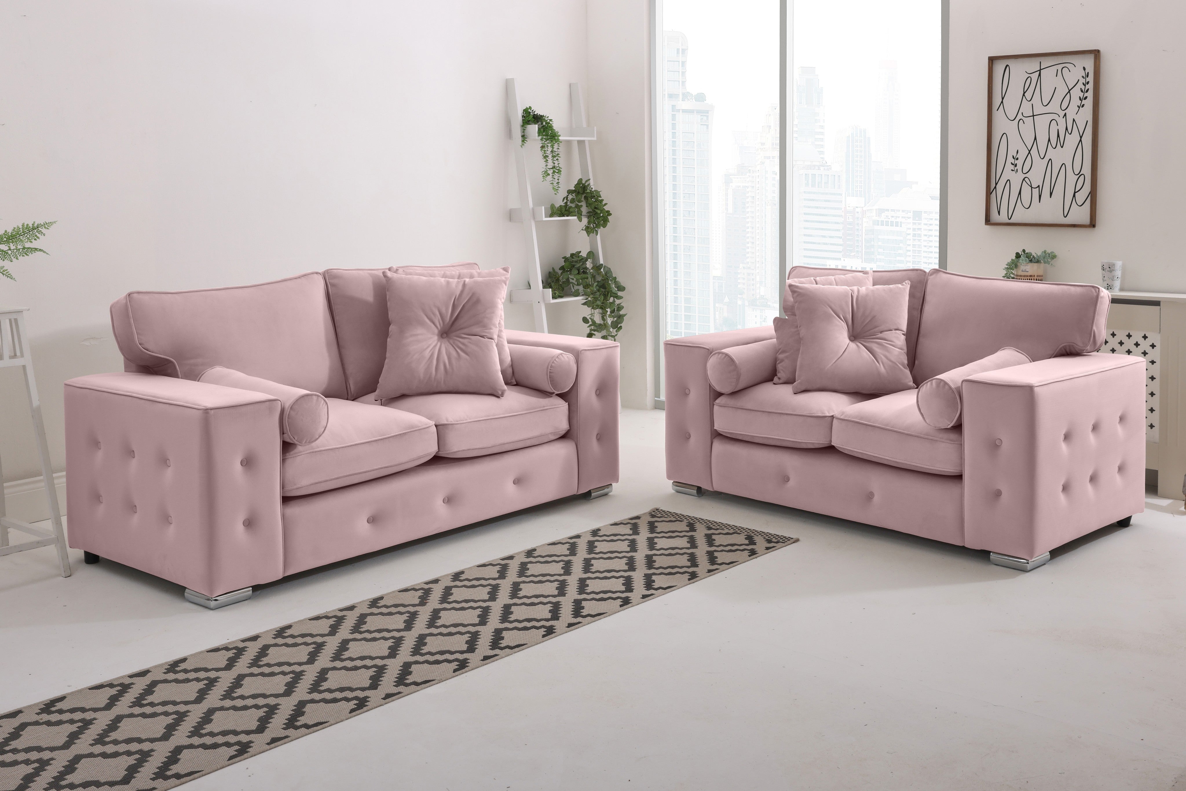 Callen 3+2 Fullback  + Bolster / Buttoned Cushions
