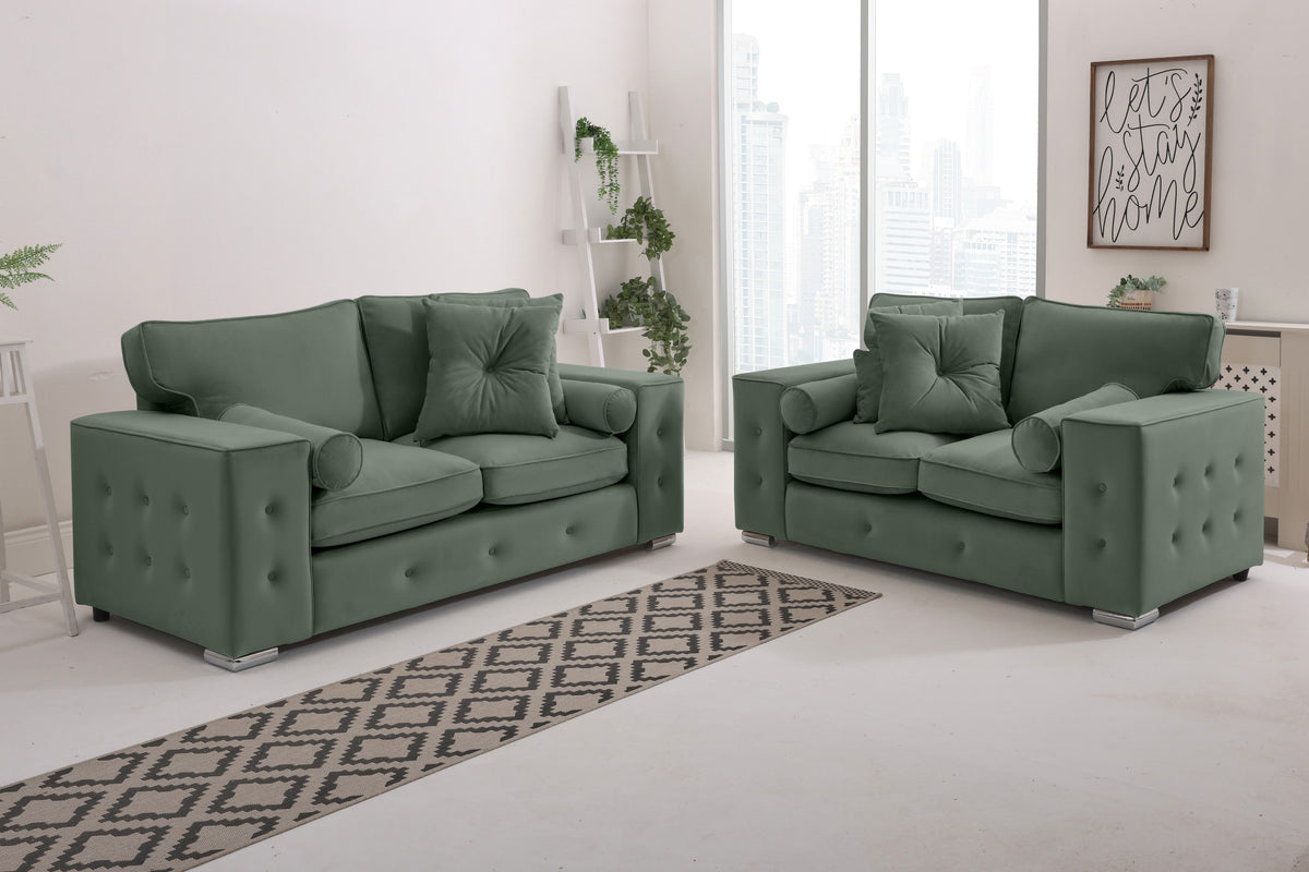 Callen 3+2 Fullback+ Bolster / Buttoned Cushions