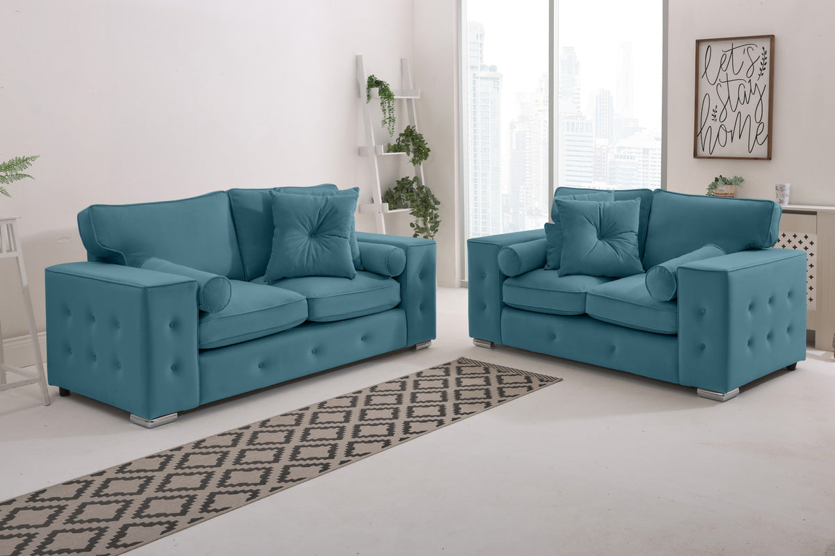 Callen 3+2 Fullback+ Bolster / Buttoned Cushions