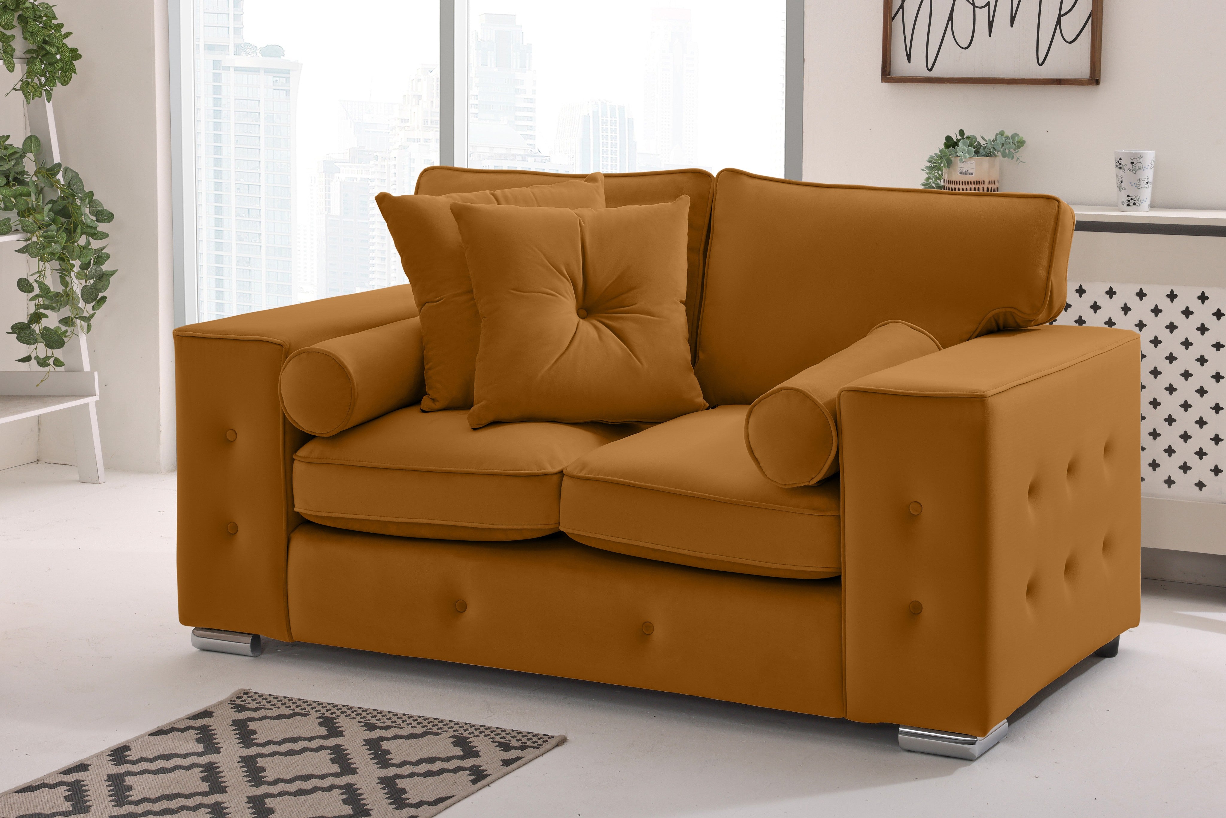 Callen 3+2 Fullback  + Bolster / Buttoned Cushions