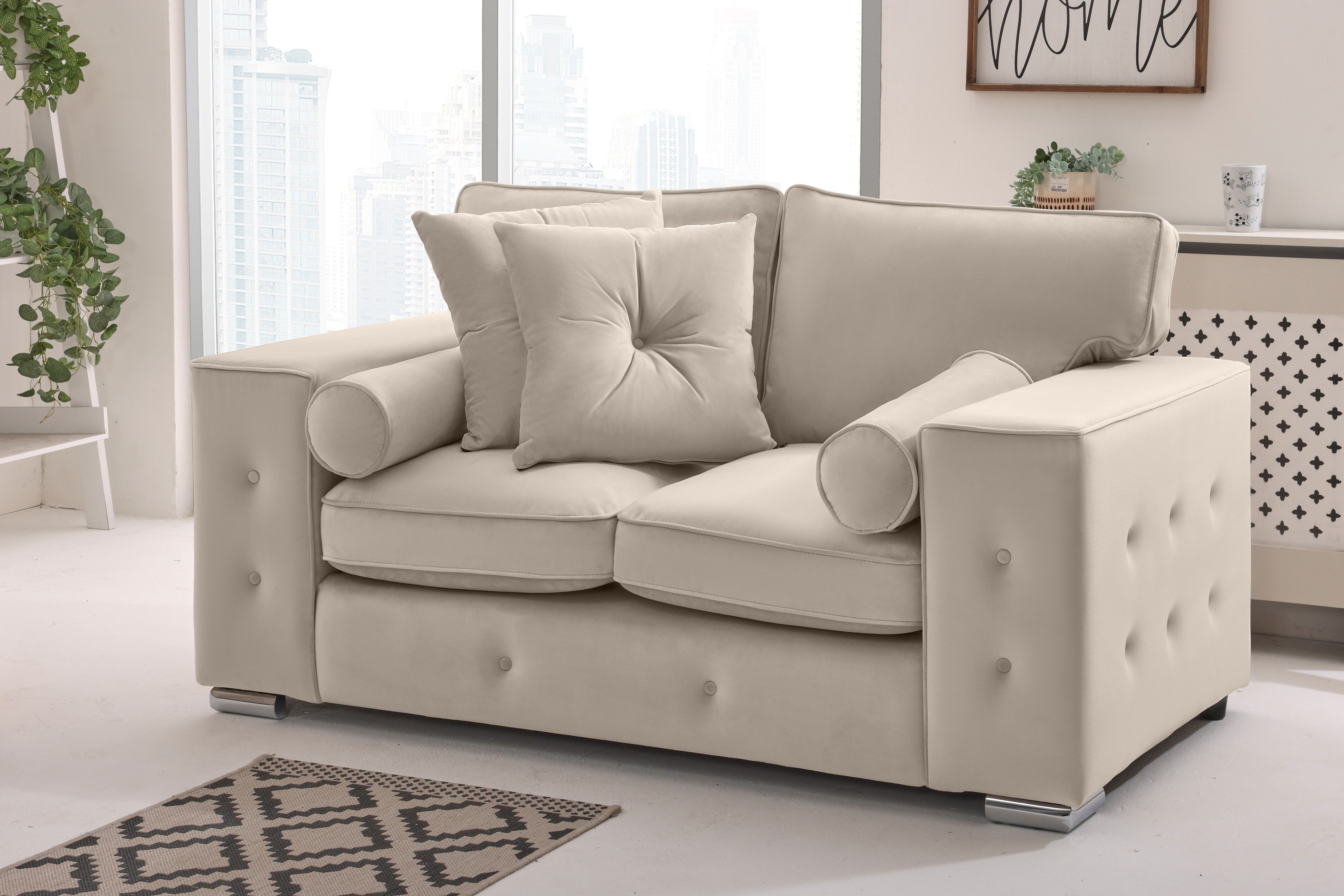 Callen 3+2 Fullback  + Bolster / Buttoned Cushions