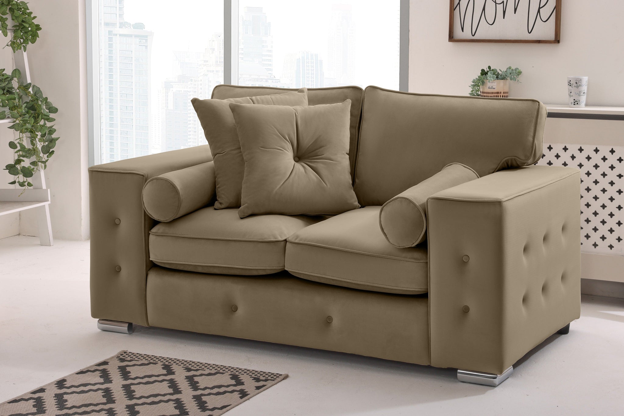 Callen 3+2 Fullback  + Bolster / Buttoned Cushions