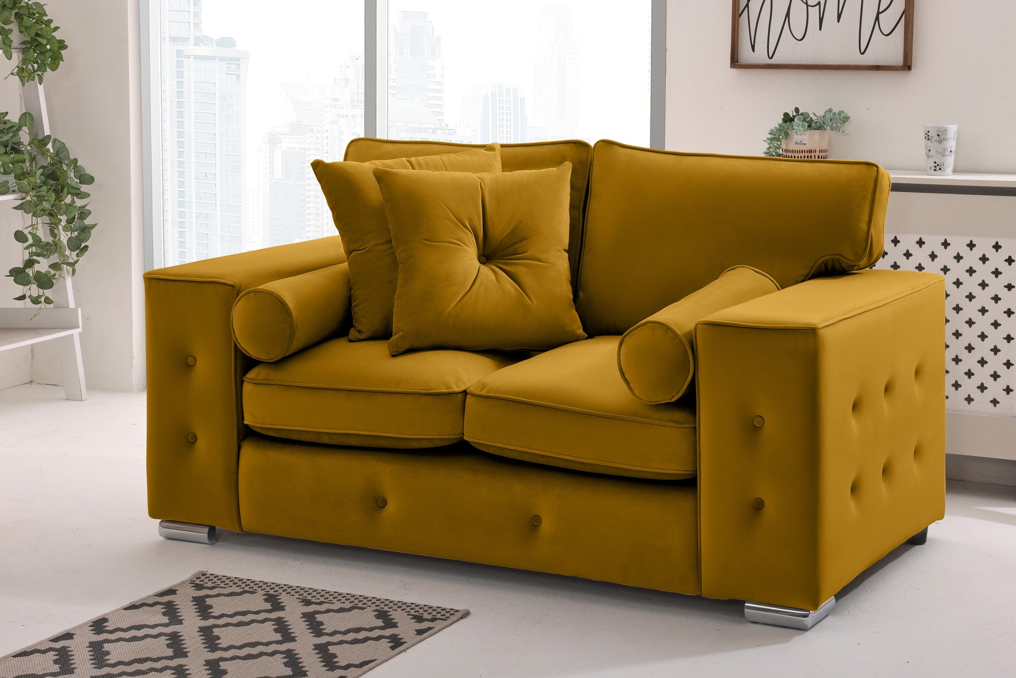 Callen 3+2 Fullback  + Bolster / Buttoned Cushions