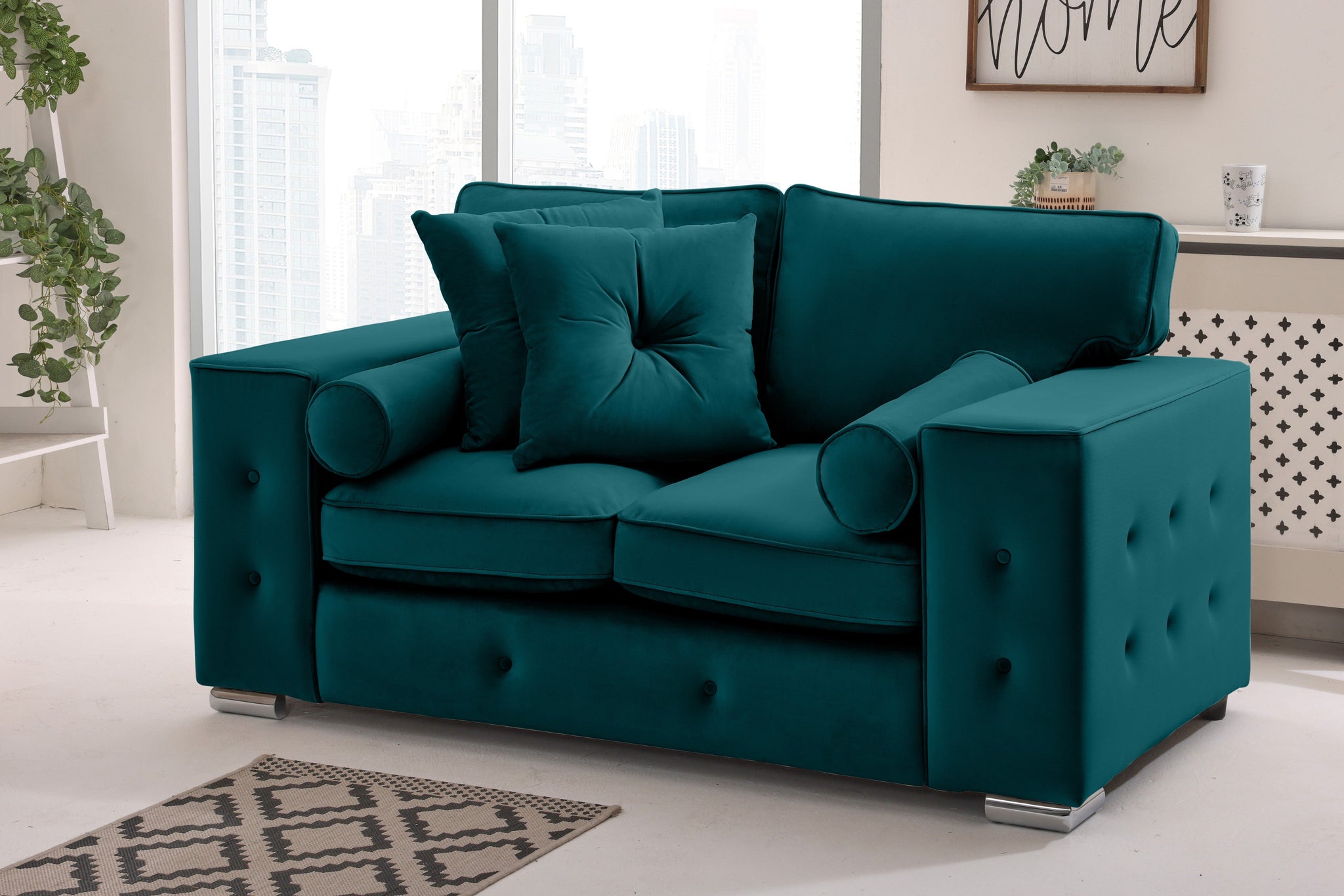 Callen 3+2 Fullback  + Bolster / Buttoned Cushions