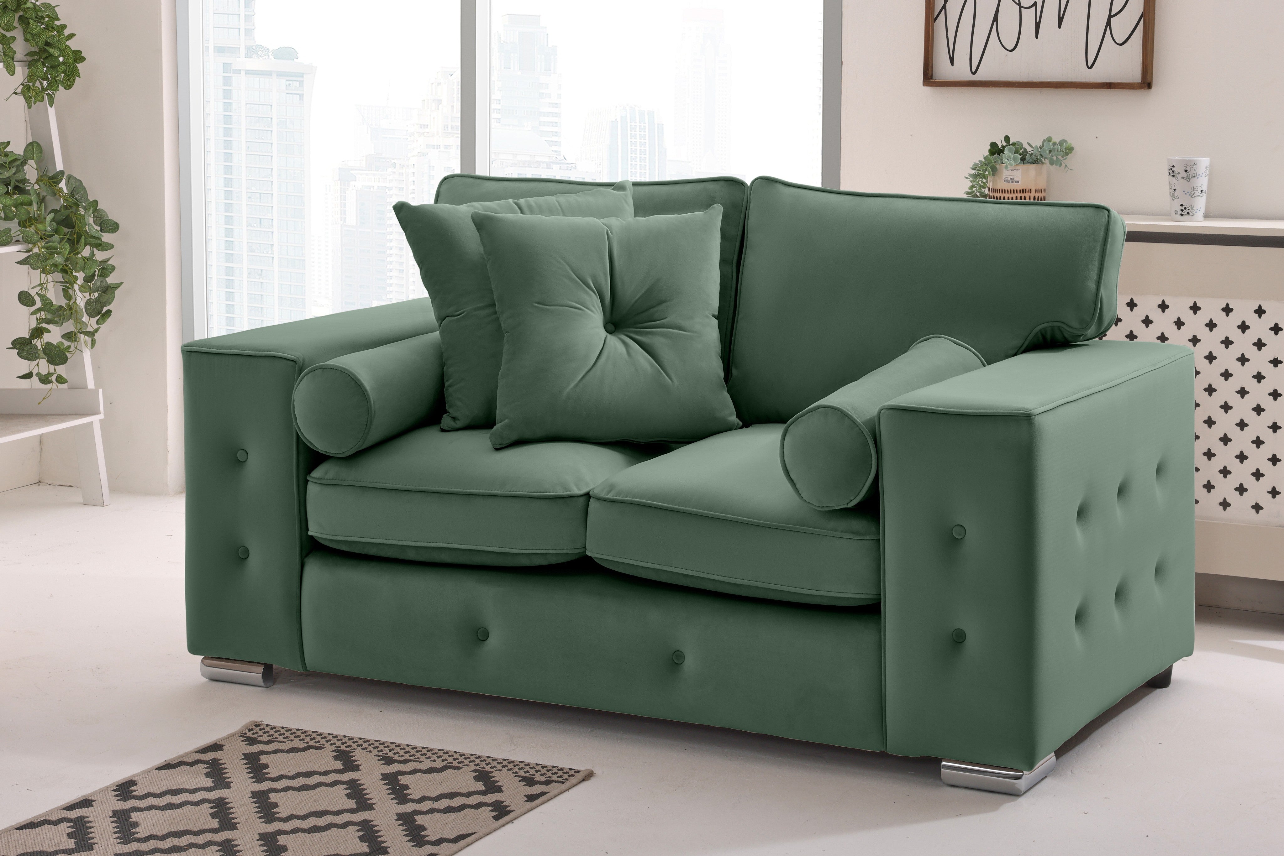 Callen 3+2 Fullback  + Bolster / Buttoned Cushions