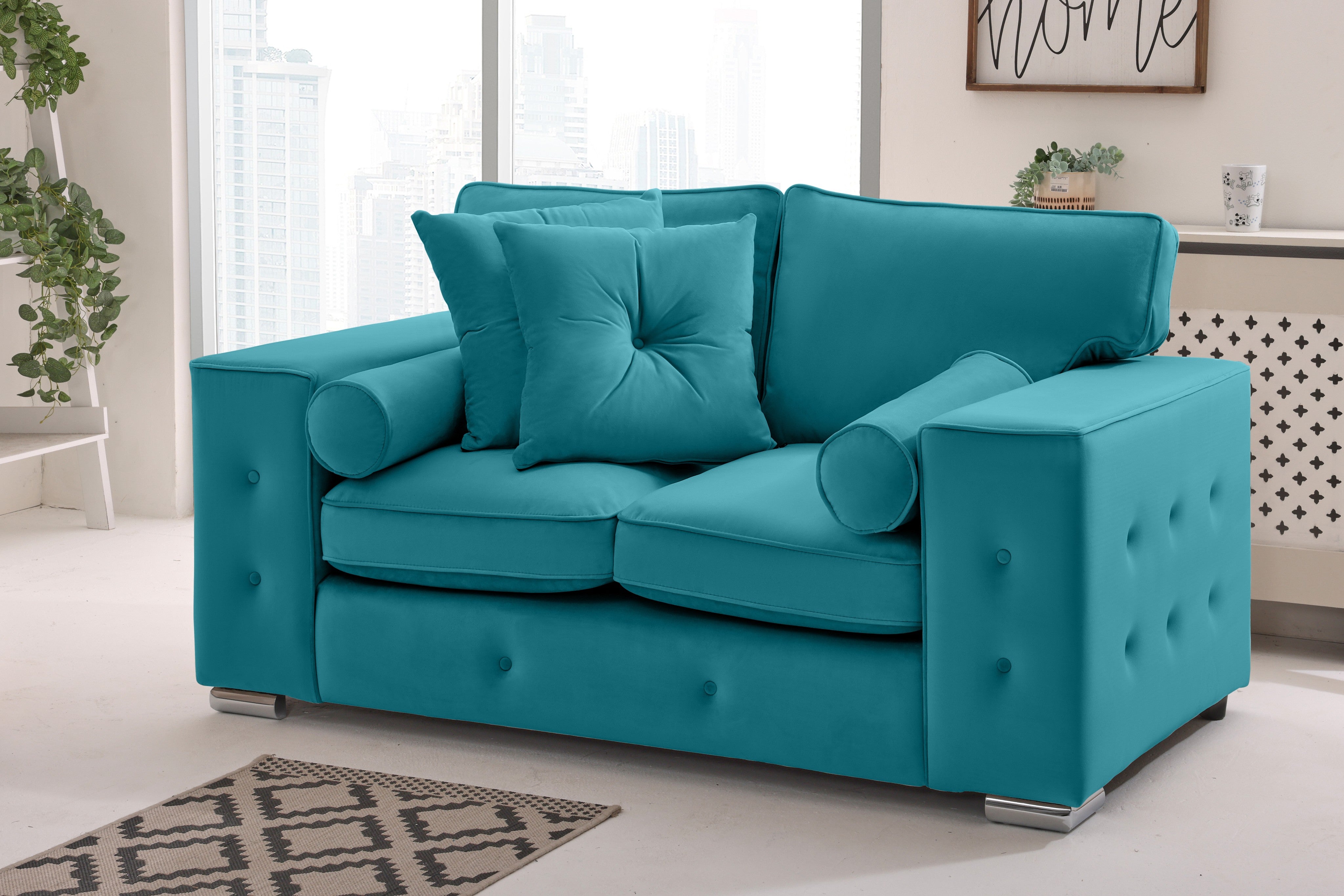 Callen 3+2 Fullback  + Bolster / Buttoned Cushions