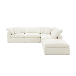 Cloud L Shape Open End Sofa + Foot Stool