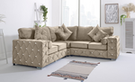Sikara Corner Fullback - 2c2 + Diamonds+ Bolster / Buttoned Cushions
