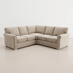 Riviera Cream Velvet Corner Sofa