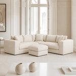 Niko Luxe Double Corner Sofa & Footstool Set