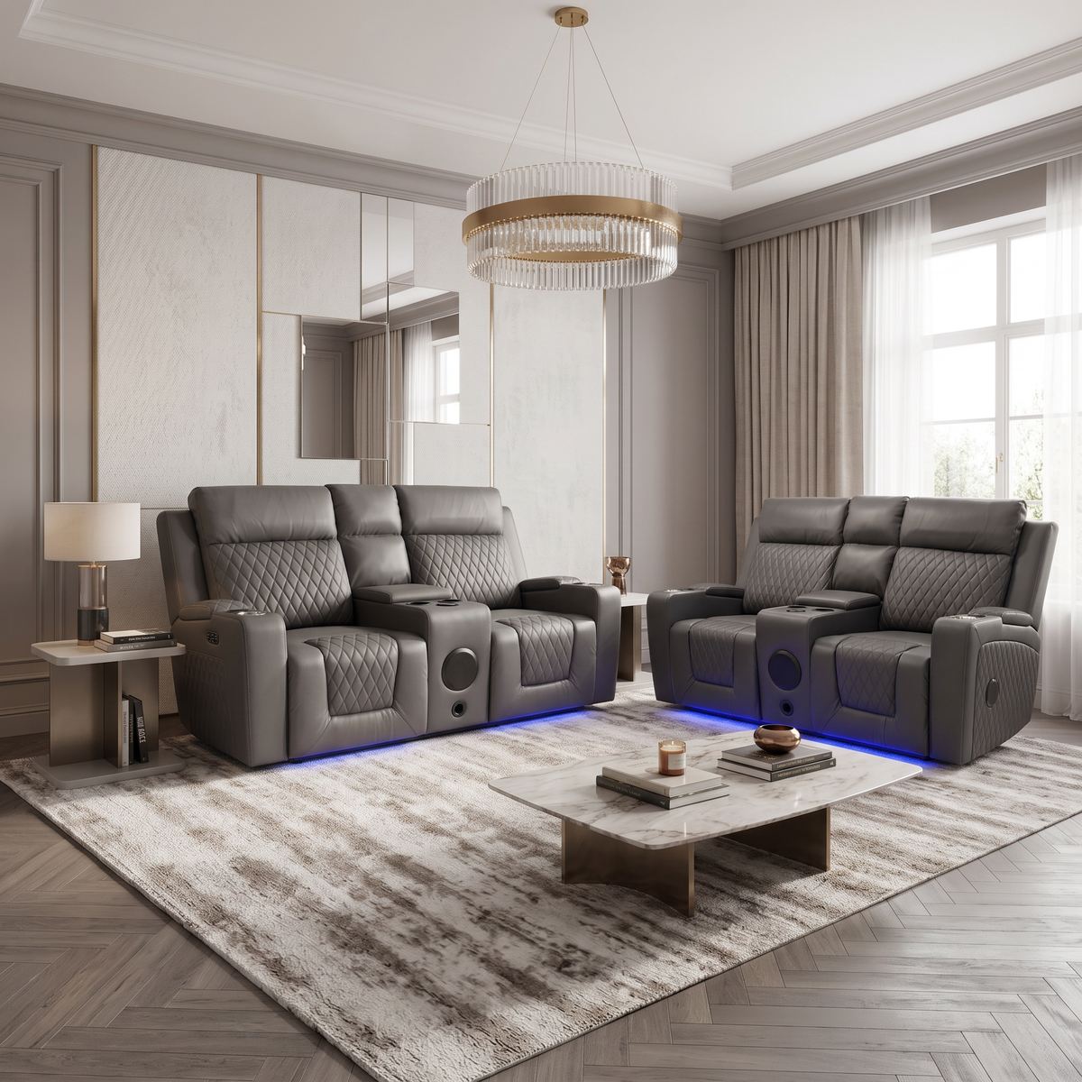 Torino Smart Entertainment Recliner Sofa Set