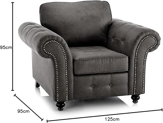 Hugo Black Bonded Leather Armchair