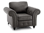 Hugo Black Bonded Leather Armchair