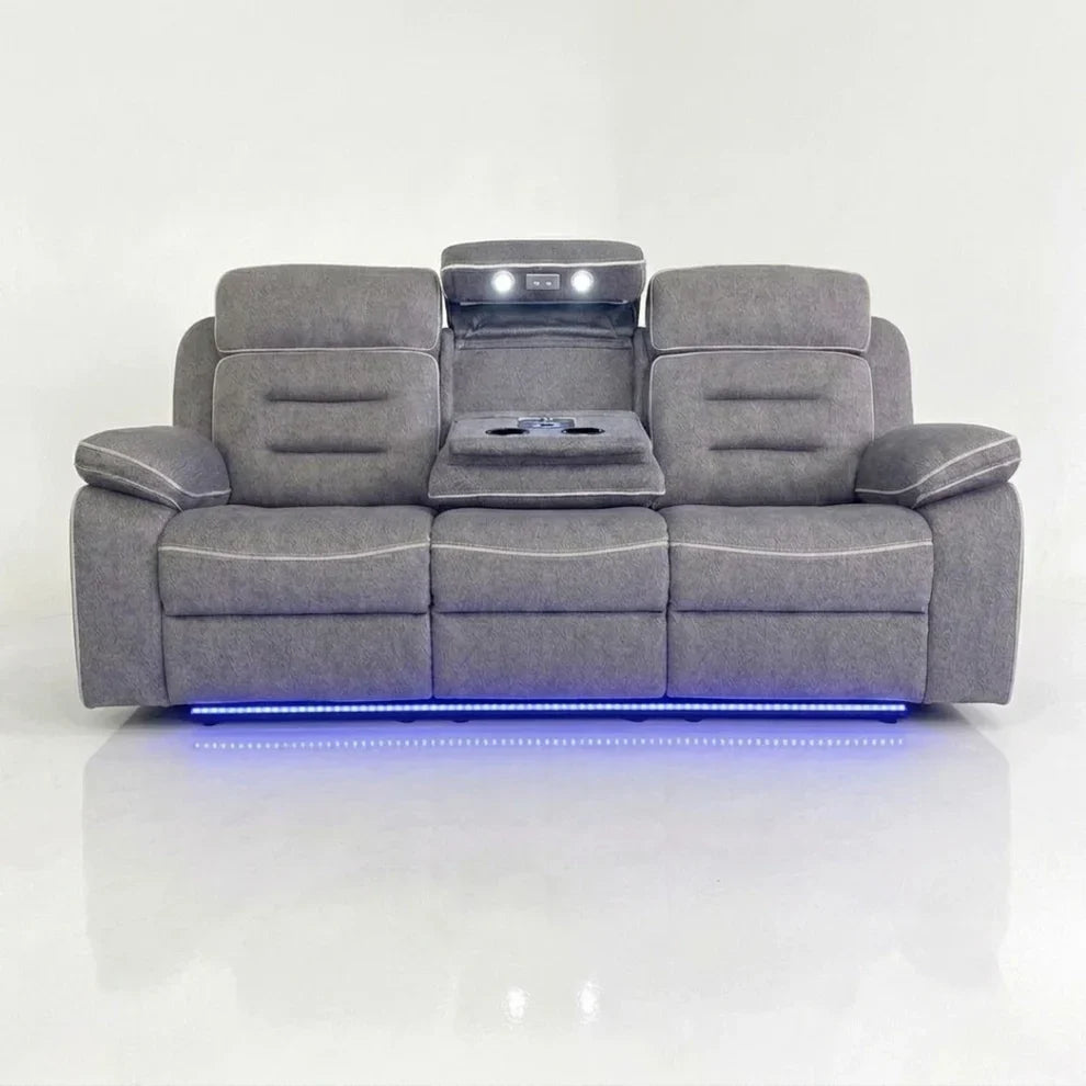Monza 3 + 2 Seater Premium Tech Leather Electric Recliner Sofa Set