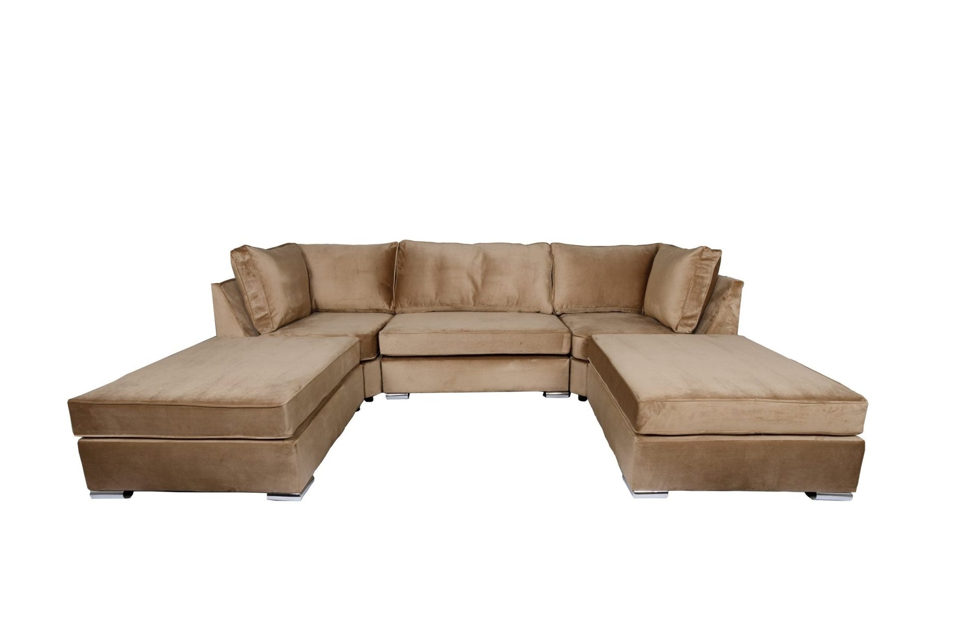 Lux U Shape 7 Seater - Plush Velvet - Sofa Empire UK