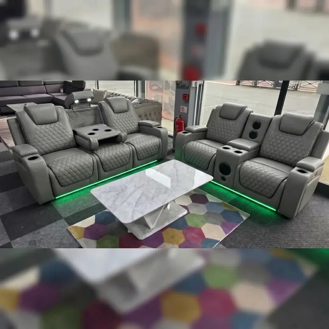 Lorenzo 3 + 2 Seater Electric Leather Recliner