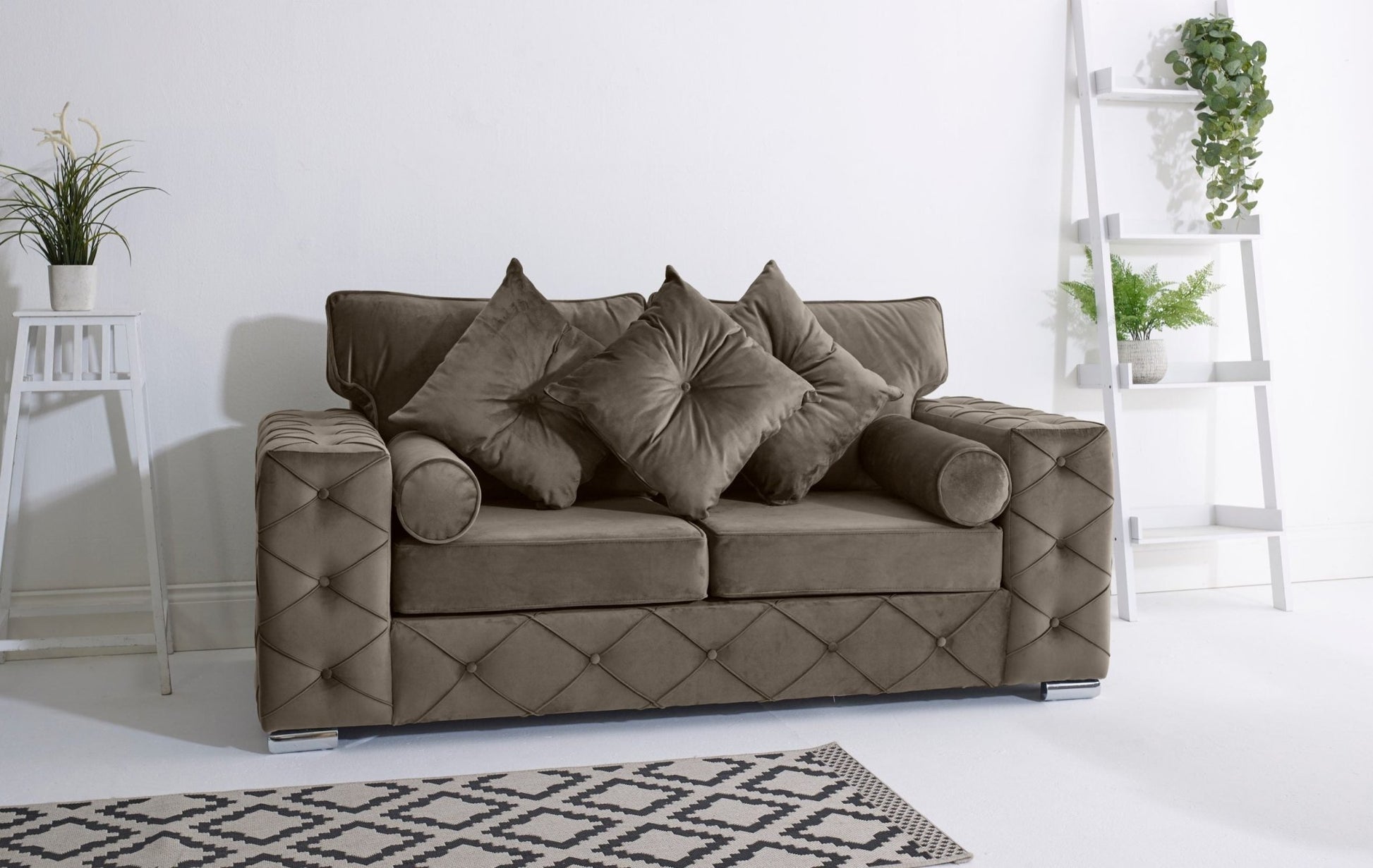 Milton 3+2 Fullback + Bolster / Buttoned Cushions - Sofa Empire UK