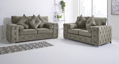 Milton 3+2 Fullback + Bolster / Buttoned Cushions - Sofa Empire UK