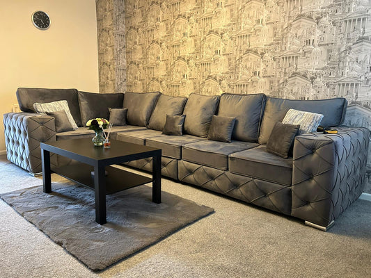 Milton 6 Seater - Grey Fullback - Sofa Empire UK