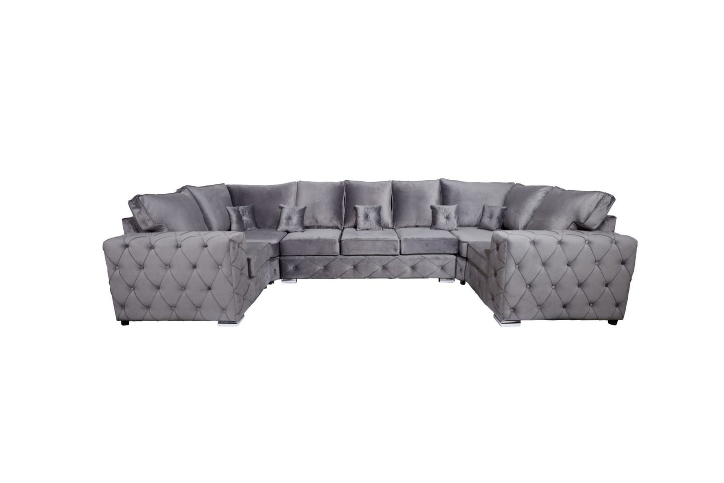 Milton U Shape 7 Seater - Plush Velvet - Sofa Empire UK