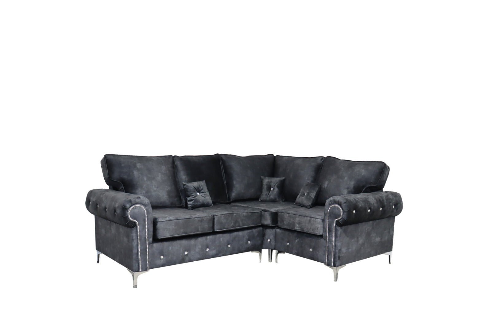 Olympia 4 Seater - Left Hand - Gunmetal - Sofa Empire UK