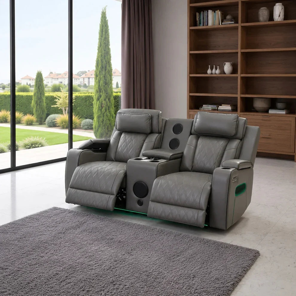 Valentino 3 + 2 Seater Premium Leather Smart Recliner