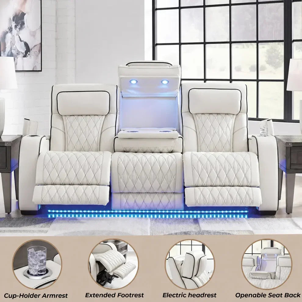 Valentino 3 + 2 Seater Premium Leather Smart Recliner