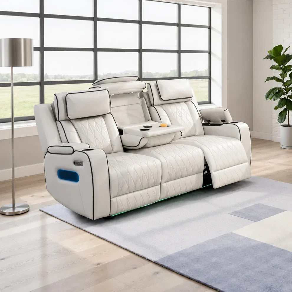 Valentino 3 + 2 Seater Premium Leather Smart Recliner