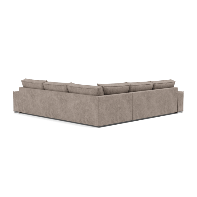 Broadgate Textured Velvet Double Corner & Footstool Set