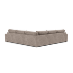 Broadgate Textured Velvet Double Corner & Footstool Set
