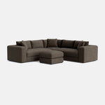 Niko Luxe Double Corner Sofa & Footstool Set