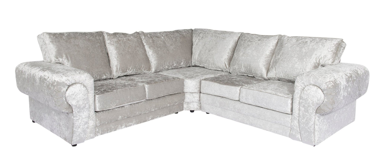 Silver Verona Crushed Velvet - Sofa Empire UK