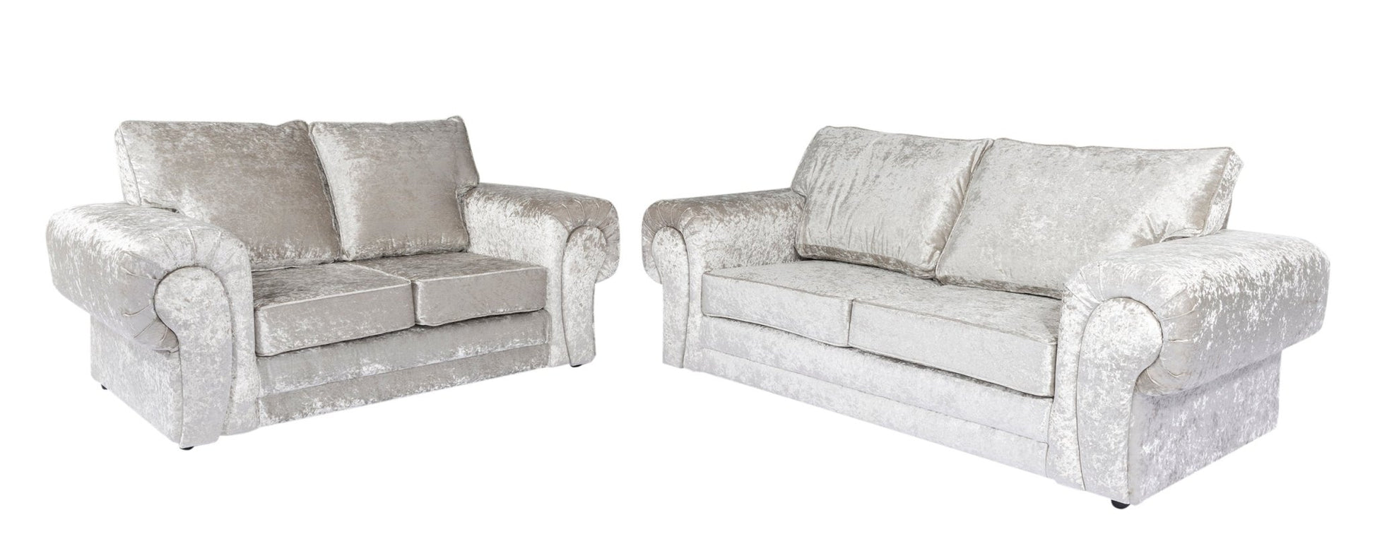 Silver Verona Crushed Velvet - Sofa Empire UK