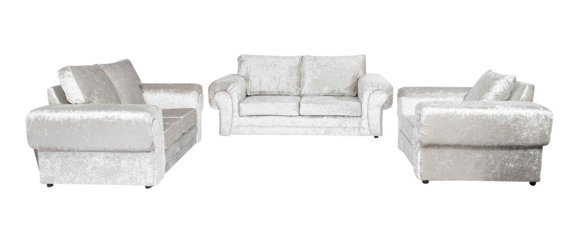 Silver Verona Crushed Velvet - Sofa Empire UK